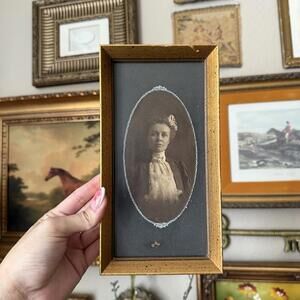 Vintage Woman in Gold Frame